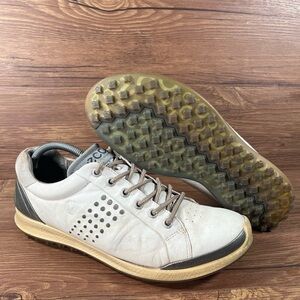 ECCO Biom Hybrid Golf Shoes Men\'s 44 White Yak Leather Hydromax Ecco Biom Hydromax Yak Leather Spikeless White Golf Shoes  main image 2